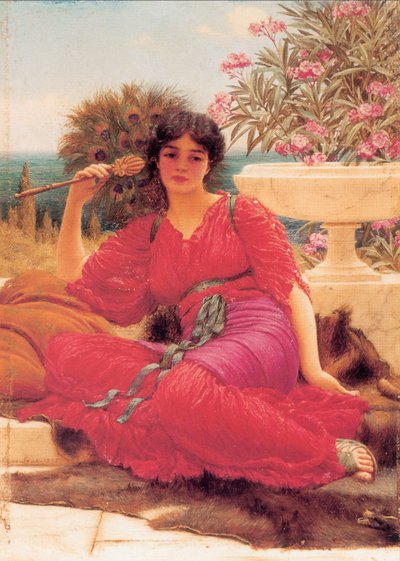 Estudio de aceite de Flabellifera de John William Godward